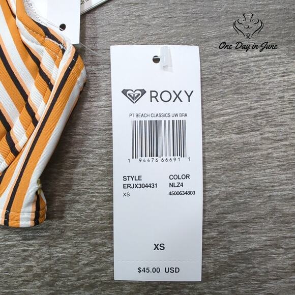 Roxy PT Beach Classics Underwire Bikini Top Size XS - Picture 4 of 5